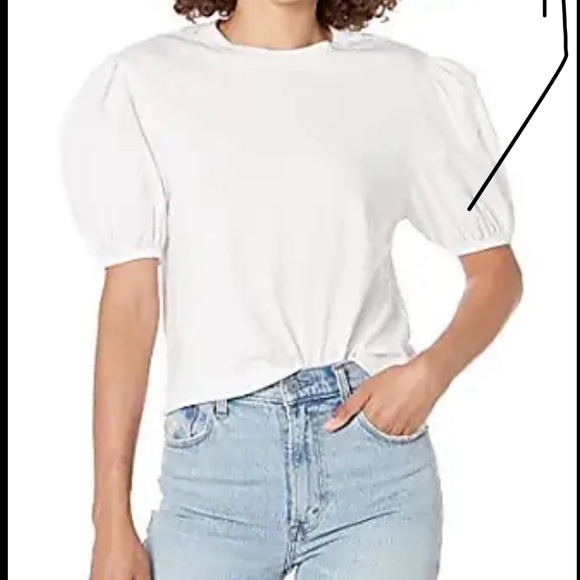 French connection puff sleeve top -Size L - Picture 1 of 3